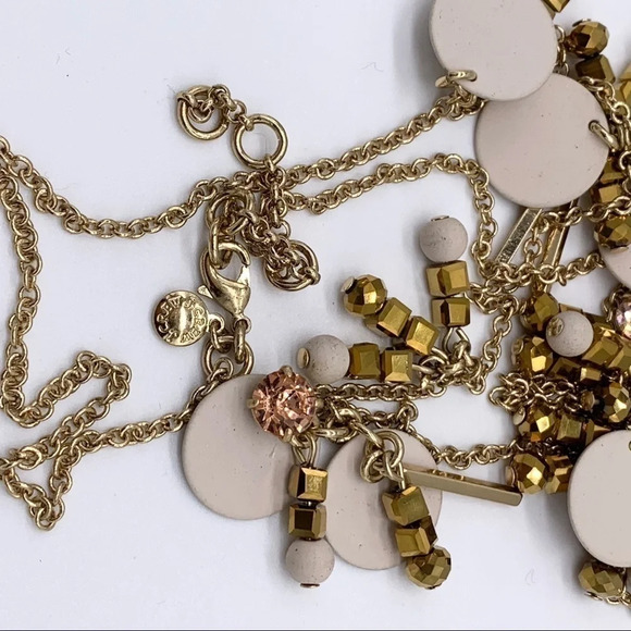 J. Crew Gold Crystals & Discs Necklace - Picture 2 of 2